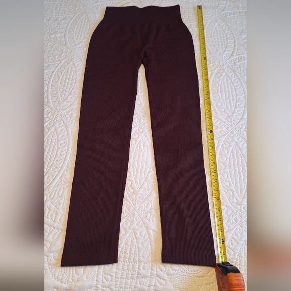 Streetwear Society High Waist Burgundy Leggings - Picture 5 of 7